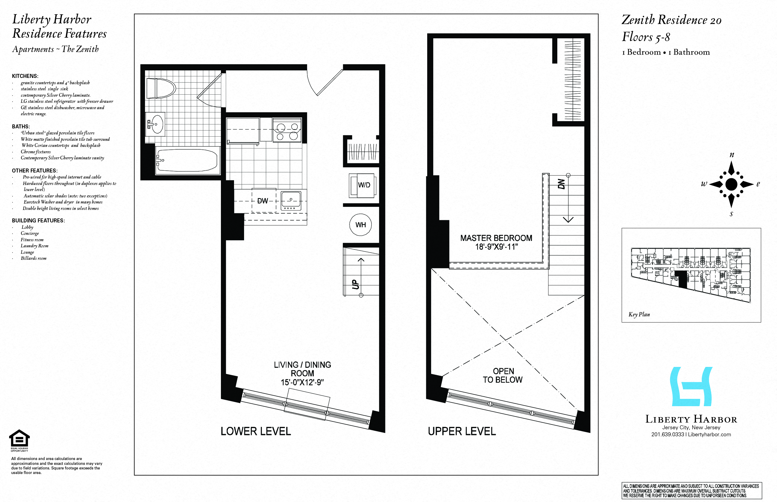 Floor plan for 1 bed, 1 bath, 669 sqft
